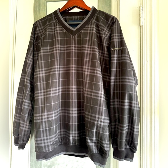 Burburry Golf Plaid Windbreaker Sweater - Picture 1 of 8